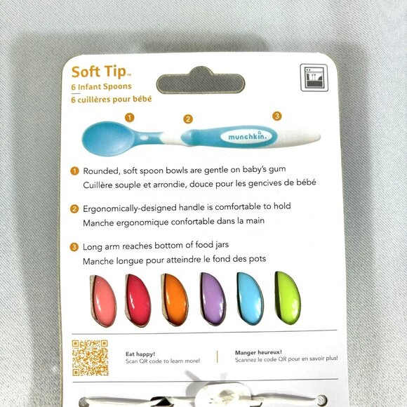 Munchkin  Infant Baby Feeding Spoons & Pacifier Clip Shower Gift - Picture 5 of 8